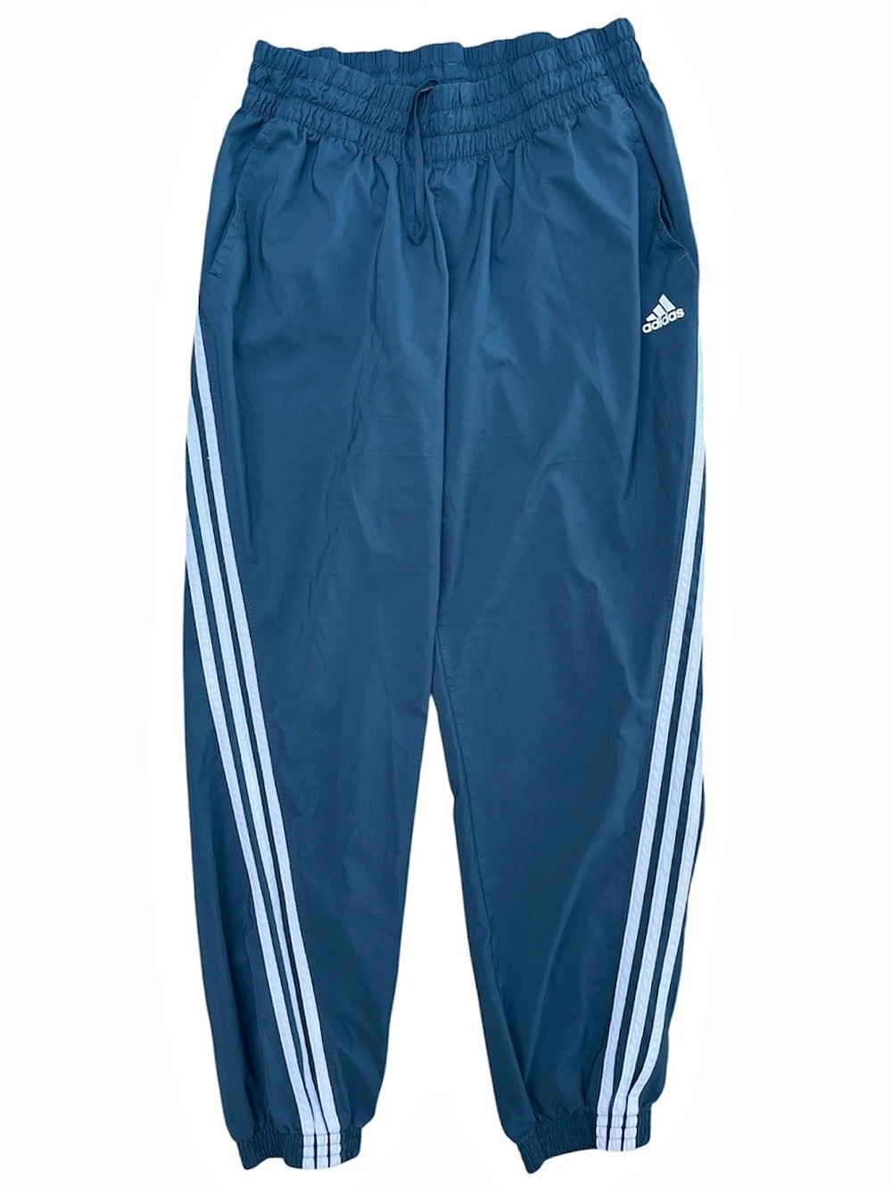 Adidas Woven 3-Stripe Jogger Track Pants Teal Size XL